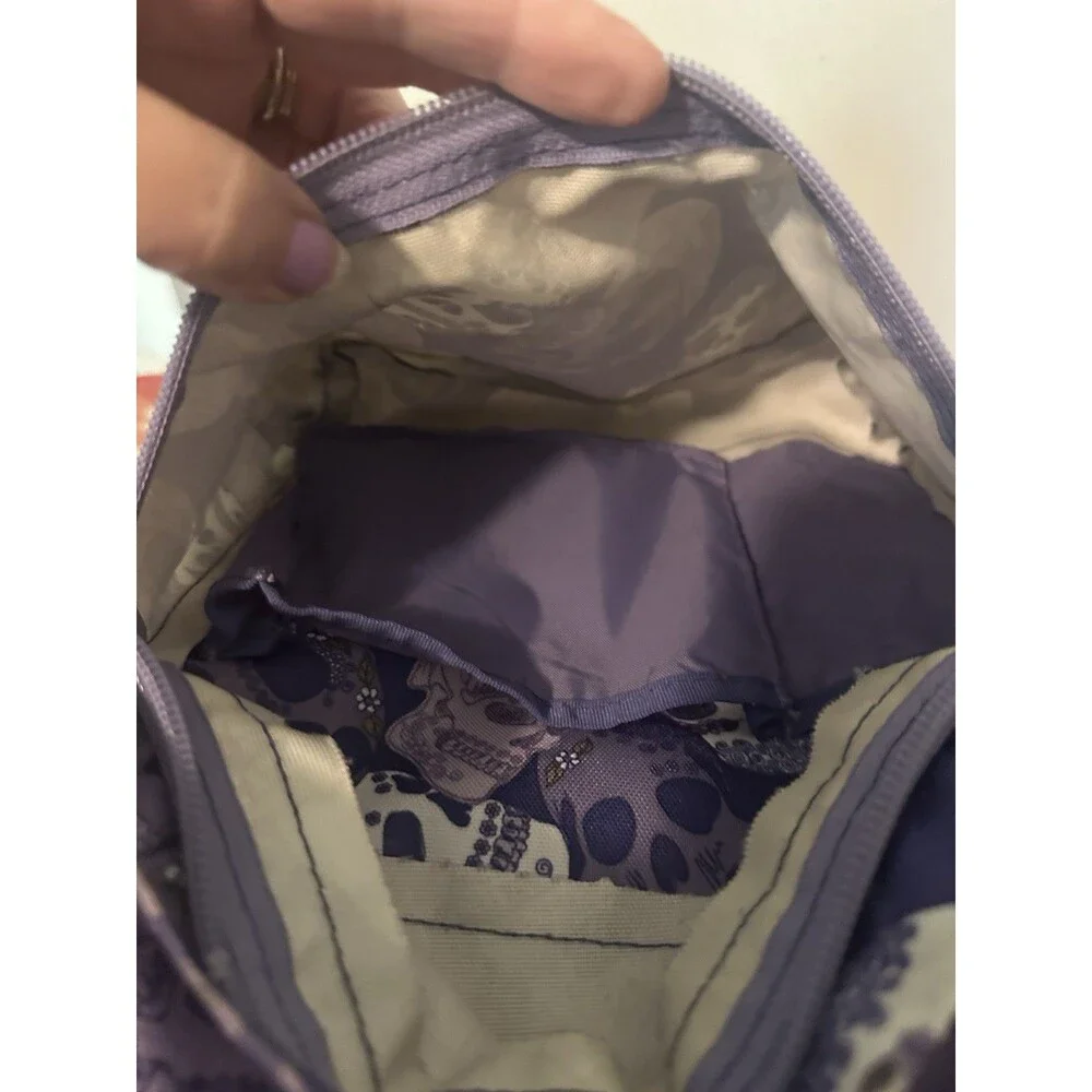 JanSport Backpack Purple Blue Skulls SuperBreak School Discontinued Pattern Y2K